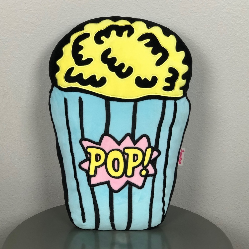 iScream Popcorn Scented Embroidered Pillow